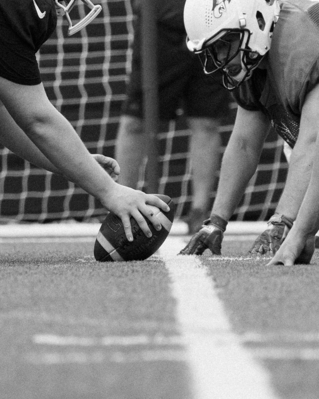 Football player captured during a game
