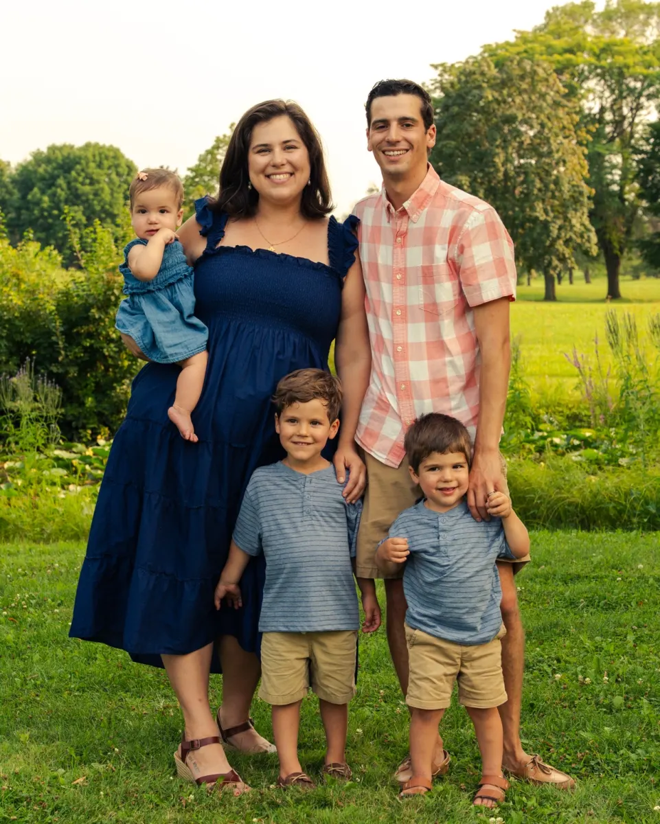 Family portrait outdoors