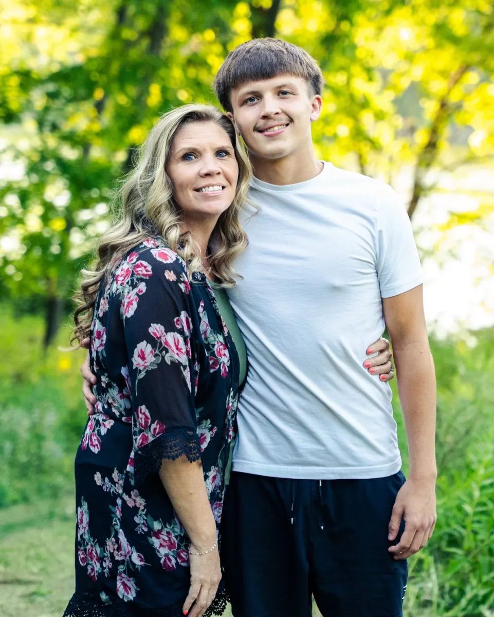 Family portrait outdoors